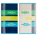 Marine Knots Oversized 2 Piece Beach Towel Set - Blue