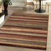 Stripes Abstract Lines Indoor Area Rug or Runner Rug - Maroon