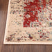 Marquis Modern Farmhouse Medallion Indoor Area Rug - Red