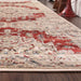 Marquis Modern Farmhouse Medallion Indoor Area Rug - Red