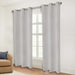 Solid Machine Washable Room Darkening Blackout Curtains, Set of 2 - Marshmallow