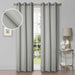 Linen Pattern Washable Room Darkening Blackout Curtain Set 42" - Marshmallow