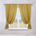 Solid Machine Washable Room Darkening Blackout Curtains, Set of 2 - MasturdYellow