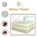 Waterproof Hypoallergenic Cotton Mattress Protector Fitted Bed Sheet - White