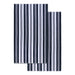 Maui Striped Cotton Oversized Cotton 2 Piece Beach Towel - Blue