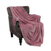 Fleece Plush Medium Weight Fluffy Soft Decorative Blanket Or Throw - Mauve