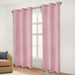 Solid Machine Washable Room Darkening Blackout Curtains, Set of 2 - MauveChalk