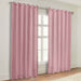 Solid Machine Washable Room Darkening Blackout Curtains, Set of 2 - MauveChalk