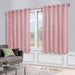 Solid Machine Washable Room Darkening Blackout Curtains, Set of 2 - MauveChalk