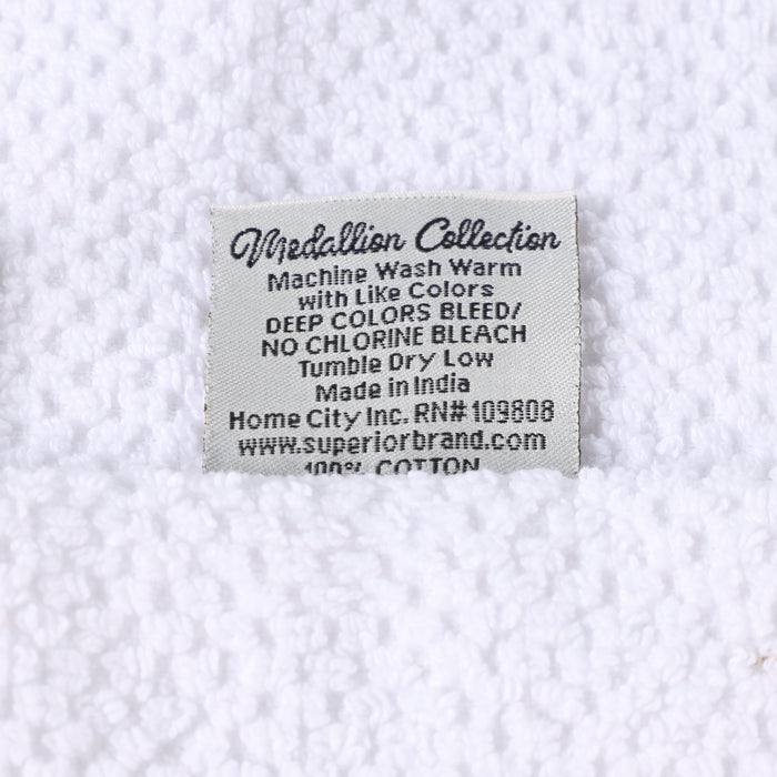Medallion Cotton Jacquard Textured 12 Piece Assorted Towel Set - Emberglow