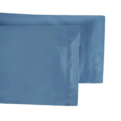 650 Thread Count Egyptian Cotton Solid Pillowcase Set - Medium Blue