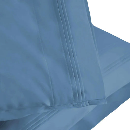 1500 Thread Count Egyptian Cotton Solid 2 Piece Pillowcase Set - Medium Blue