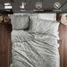  Melange Flannel Cotton Two-Toned Textured Duvet Cover Set - Charcoal