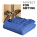 Cotton All Season Diamond Bed Blanket & Sofa Throw - Merritt Blue