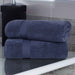 Cotton Zero Twist 2 Piece Bath Sheet Towel Set - Midnight Blue