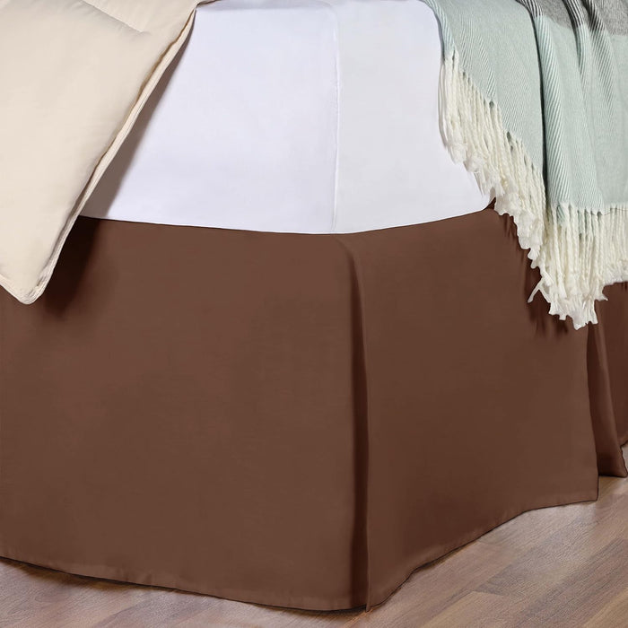 Egyptian Cotton 300 Thread Count Solid Bed Skirt - Mocha