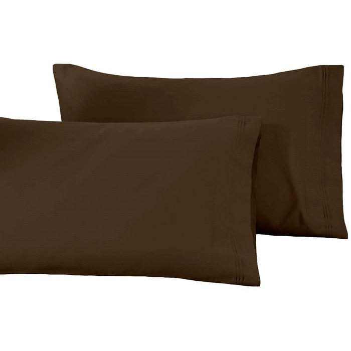 1500 Thread Count Egyptian Cotton Solid  2 Piece Pillowcase Set