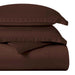 Egyptian Cotton 400 Thread Count Solid Duvet Cover Set - Mocha