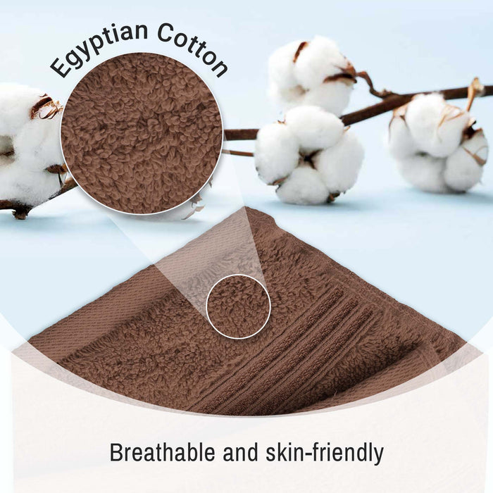 Heritage Egyptian Cotton 10 Piece Face Towel Set - Mocha