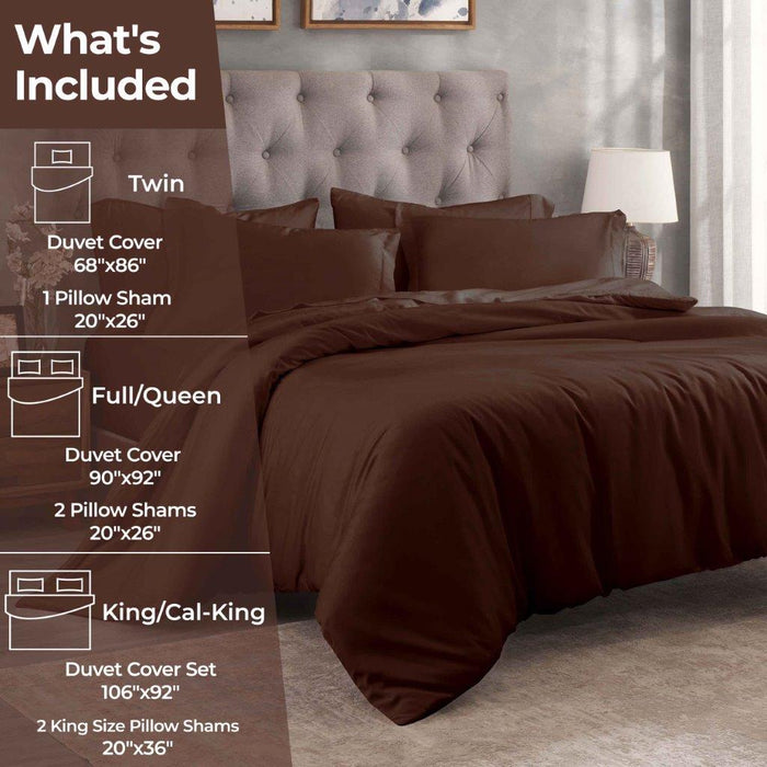 Egyptian Cotton 400 Thread Count Solid Duvet Cover Set