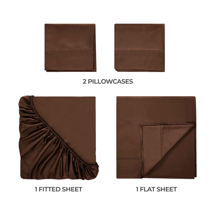 Egyptian Cotton 400 Thread Count Deep Pocket Sheet Set - Mocha