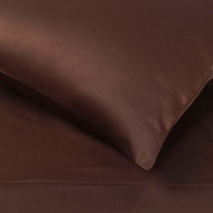 Egyptian Cotton 400 Thread Count Solid Deep Pocket Sheet Set - Mocha