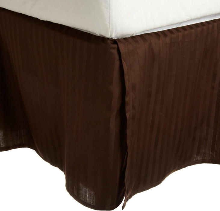 Egyptian Cotton 300 Thread Count Stripe Bed Skirt