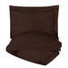 Egyptian Cotton 300 Thread Count Striped Duvet Cover Set - Mocha