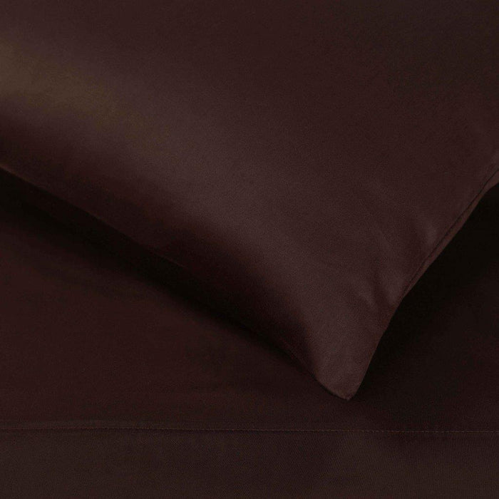 Egyptian Cotton 400 Thread Count 2 Piece Solid Pillowcase Set - Mocha