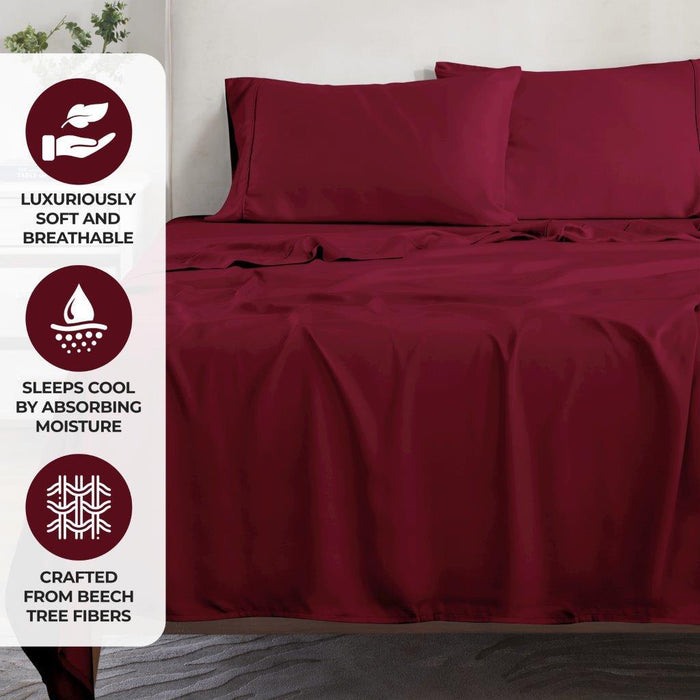 Modal From Beechwood 300 Thread Count Extra Deep Pocket Bed Sheet Set