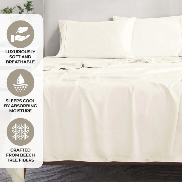 Modal From Beechwood 300 Thread Count Extra Deep Pocket Bed Sheet Set