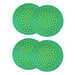 60" Round Cotton 4 Piece Beach Towel Set - Green