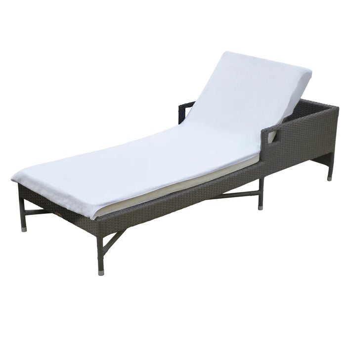 Cotton Terry Monogrammed Patio Chaise Lounge Slipcover