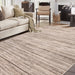 Montauk Striped Pastel Indoor Area Rug - Grey