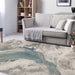 Morwenna Watercolor Abstract Indoor Large Area Rugs Or Runner Rug - Rivulet