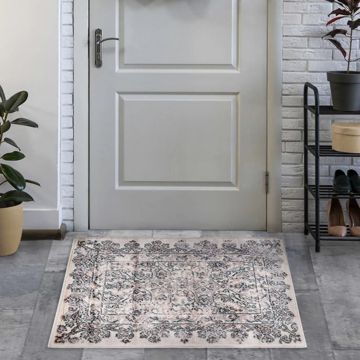 Myel Classic Medallion Indoor Area Rug Or Runner Rug - Mulberry