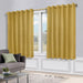 Solid Machine Washable Room Darkening Blackout Curtains, Set of 2 - MustardYellow