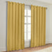 Solid Machine Washable Room Darkening Blackout Curtains, Set of 2 - MustardYellow