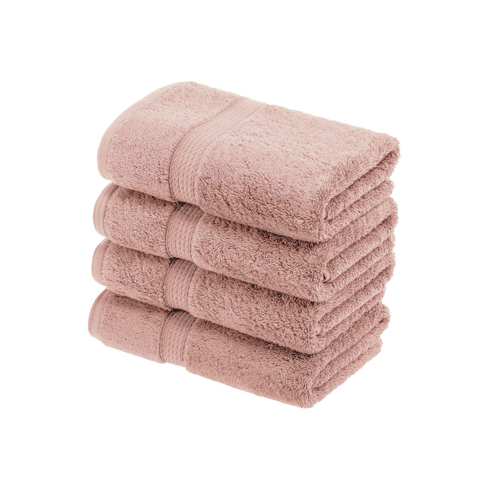 Egyptian Cotton Pile Plush Heavyweight Luxury Soft Hand Towel Set of 4