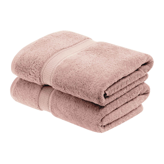 Egyptian Cotton Pile Plush Heavyweight Soft 2 Piece Bath Towel Set