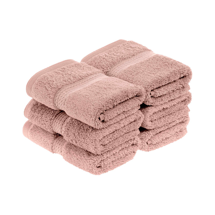 Egyptian Cotton Pile Plush Heavyweight Luxury Soft Face Towel Set of 6