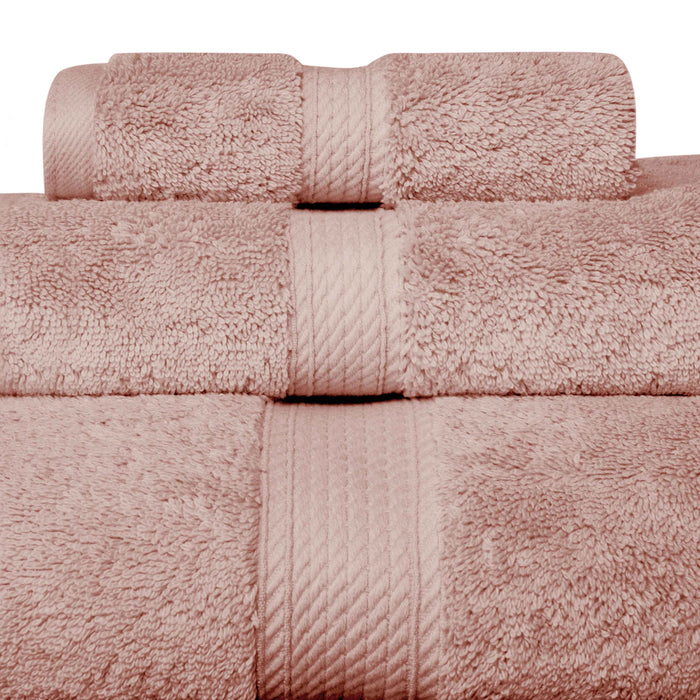 Egyptian Cotton Pile Plush Heavyweight Luxury Soft 3-Piece Towel Set