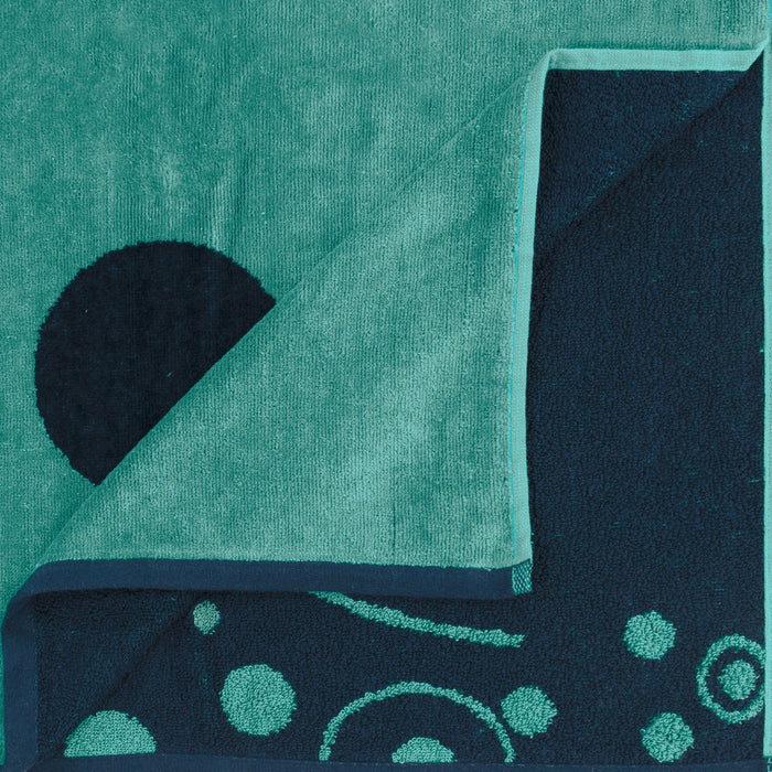 Mystic Dolphin Cotton Oversized 4 Piece Beach Towel Set - Teal