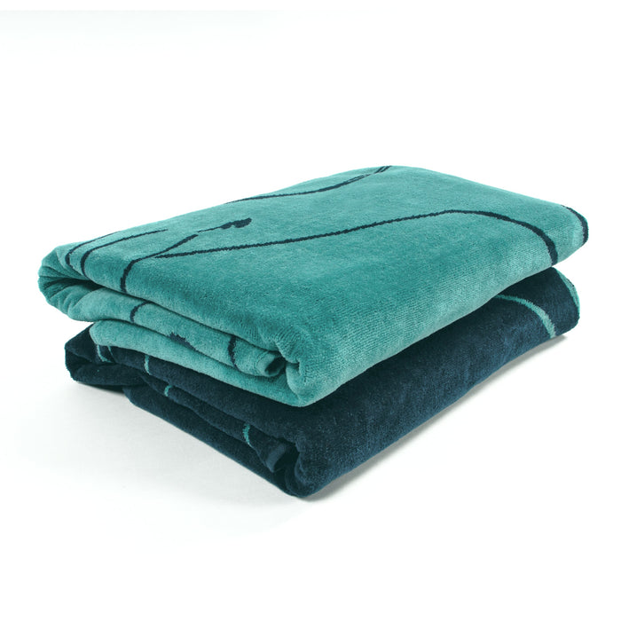 Mystic Dolphin Cotton Oversized 4 Piece Beach Towel Set - Teal