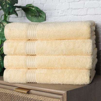 Heritage Egyptian Cotton Solid Bath Towel Set of 4 - Blue Nile Mills
