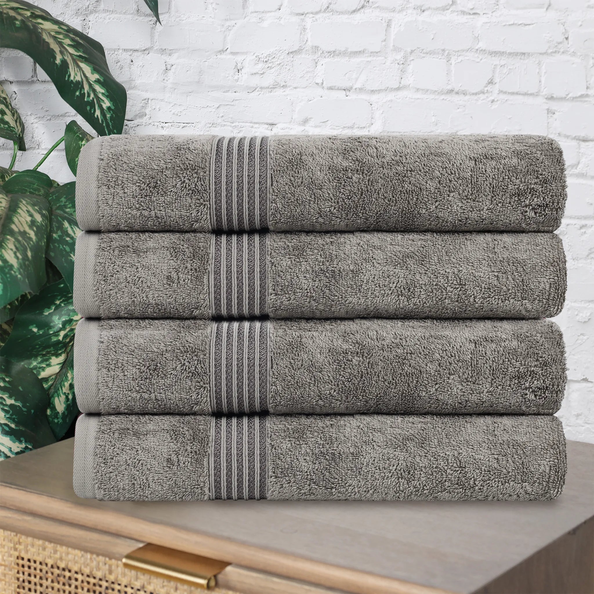 Heritage Egyptian Cotton Solid Bath Towel Set of 4 - Blue Nile Mills