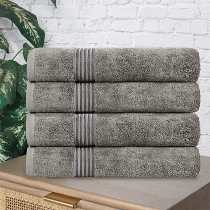 Heritage Egyptian Cotton Solid Bath Towel Set of 4 - Blue Nile Mills
