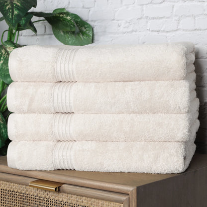 Heritage Egyptian Cotton Solid Bath Towel Set of 4 - Blue Nile Mills