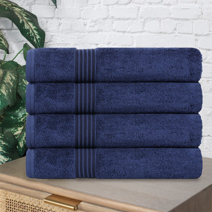 Heritage Egyptian Cotton Solid Bath Towel Set of 4 - Blue Nile Mills
