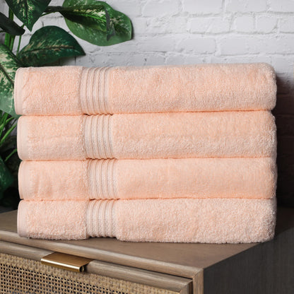 Heritage Egyptian Cotton Solid Bath Towel Set of 4 - Blue Nile Mills